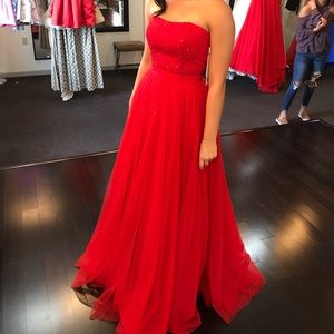 Sherri Hill 2018 Red Gown Size 4